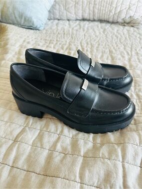 Calvin Klein marli lug sole platform loafer size 8.5